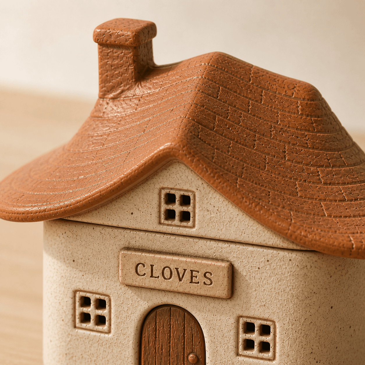 Wide Roof Cottage handcrafted ceramic spice jar