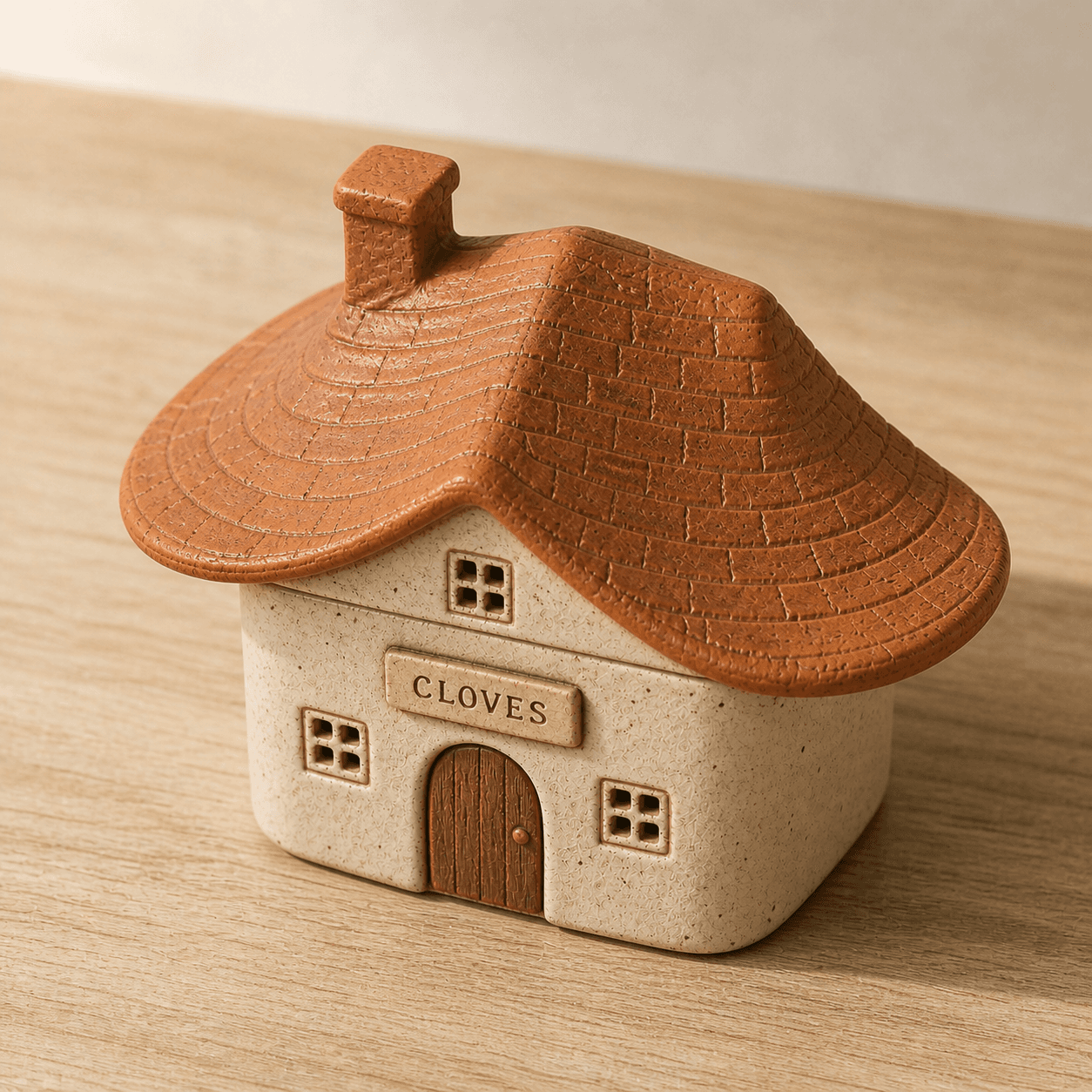 Wide Roof Cottage handcrafted ceramic spice jar